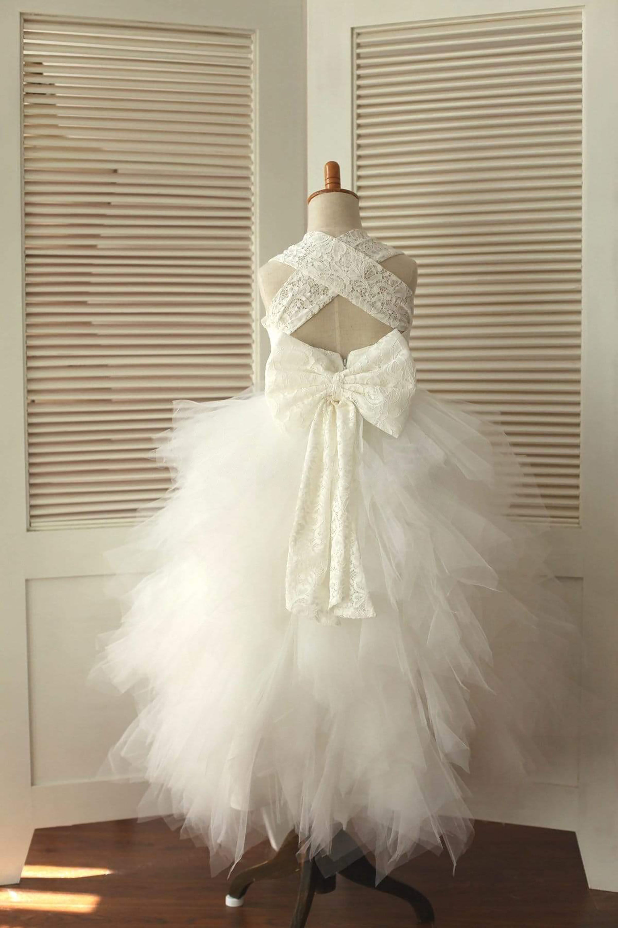 Ruffle flower girl dress top